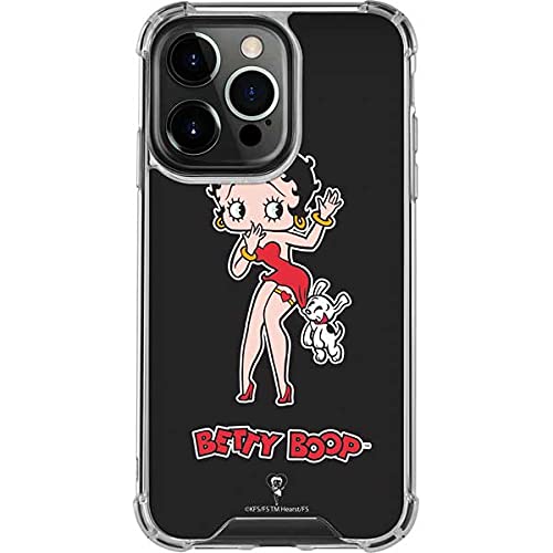 Official Betty Boop with Puppy Design Clear Phone Case for iPhone 13 Pro - Slim Protective Cover with Scratch Resistance | Perfect for Everyday Use, Travel & Gift Giving
