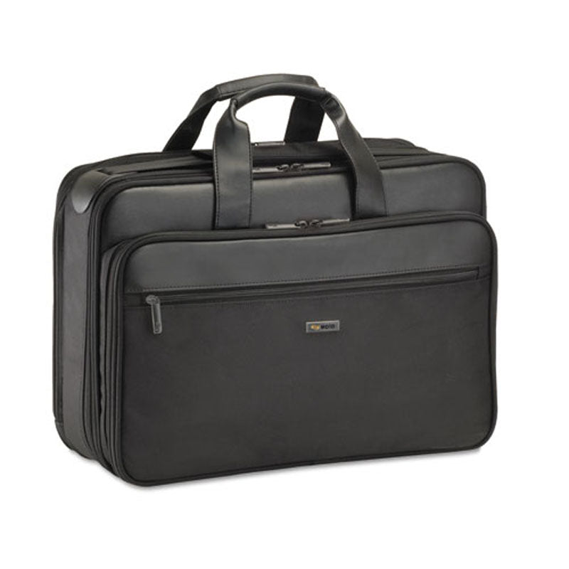 Premium Classic Smart Strap Briefcase for Business & Travel - Fits Laptops Up to 16 Inches - Durable Black Ballistic Polyester - Perfect for Office, Commute & Business Trips