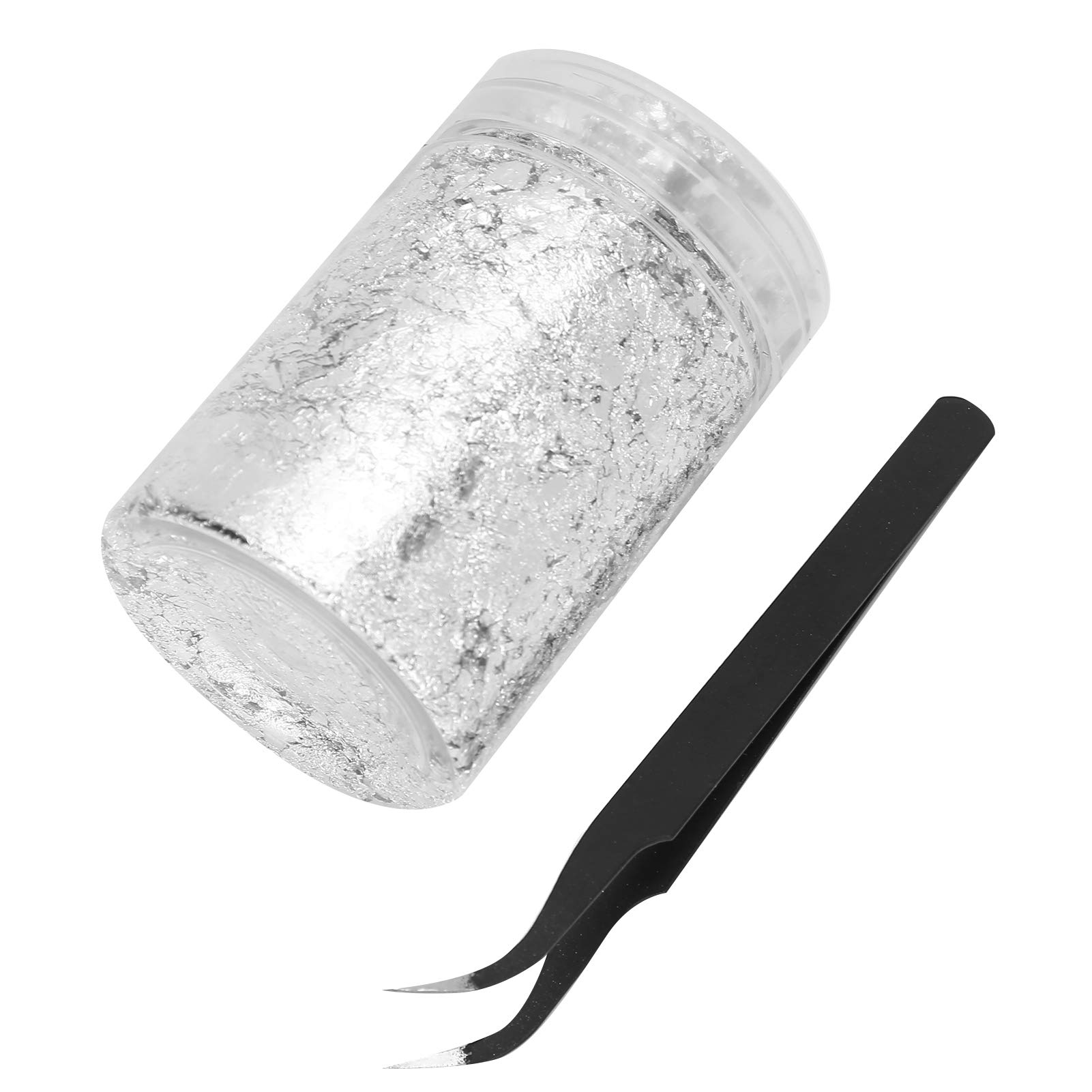 Premium Silver Aluminum Nail Gold Foil Flakes - Professional Nail Art Decoration for Acrylic, Gel & Resin Nails - Perfect for Nail Salons, DIY Manicures & Jewelry Making - Home & Salon Use