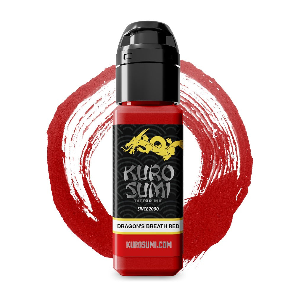 Kuro Sumi Dragon's Breath Red Tattoo Ink - Professional Quality, Vibrant Color, Vegan & Sterile - Perfect for Tattoo Artists & Body Art Enthusiasts