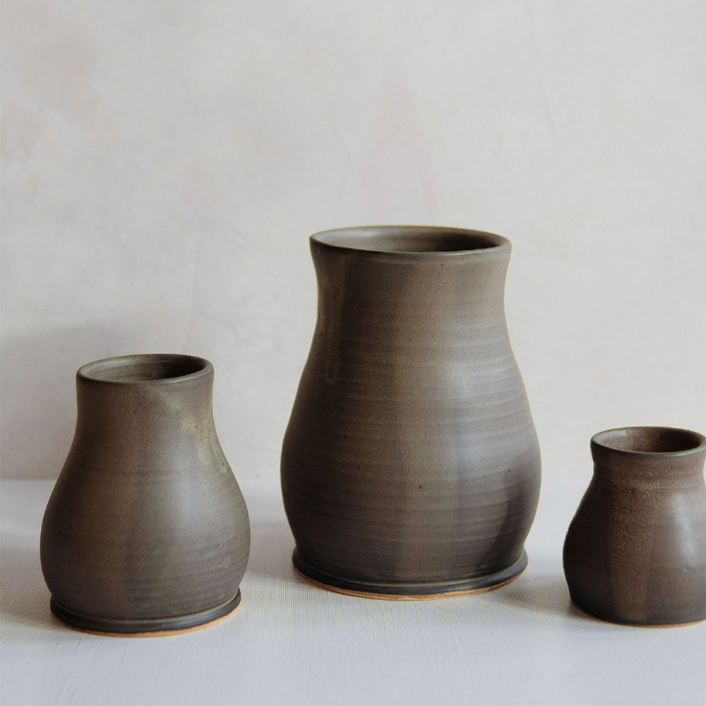 Ceramic Bloom Vase - Elegant Mocha Flower Vase for Home Decor, Wedding Centerpiece & Tabletop Display