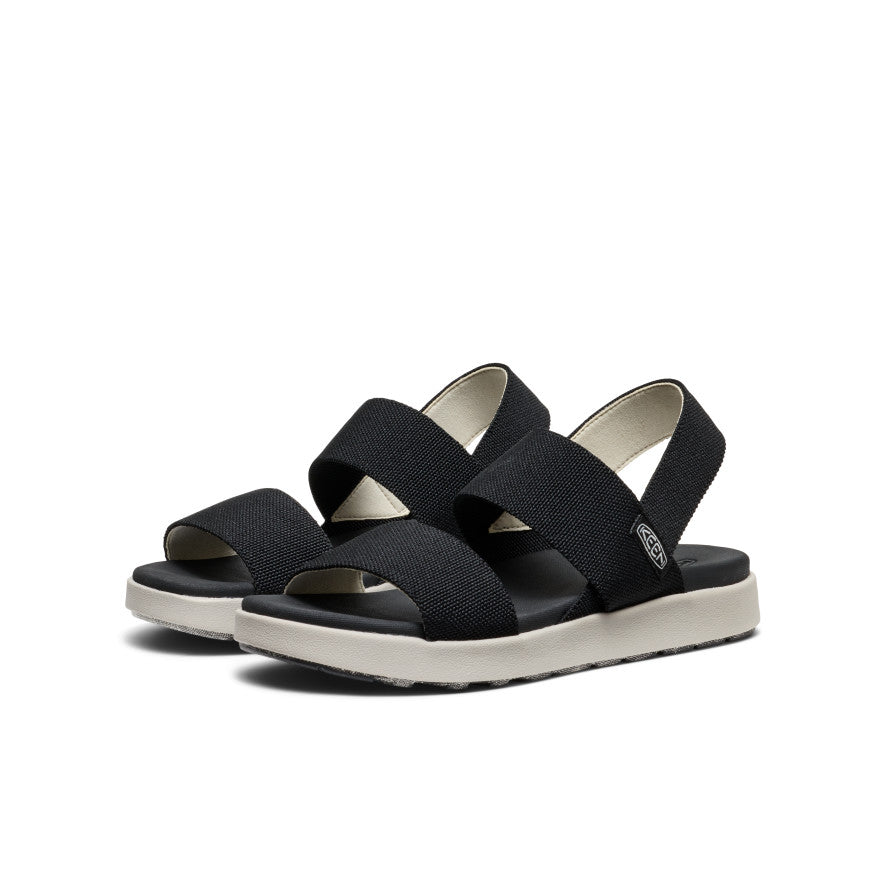 Women's Elle Backstrap Sandal Wide Width Comfortable Casual Sandals - Black | Perfect for Beach, Vacation & Summer Outfits