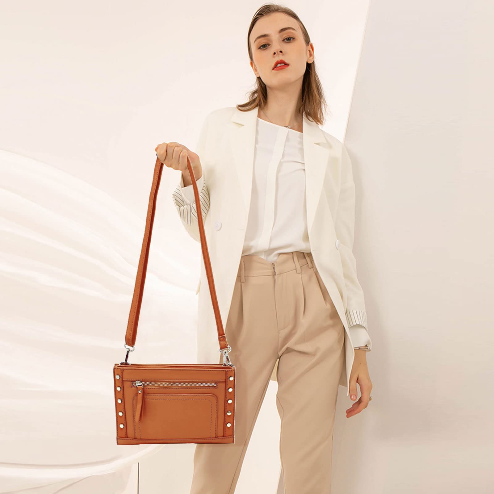 Women's PU Leather Crossbody Bag - Small Shoulder Purse for Phone & Wallet | Daily Use & Travel