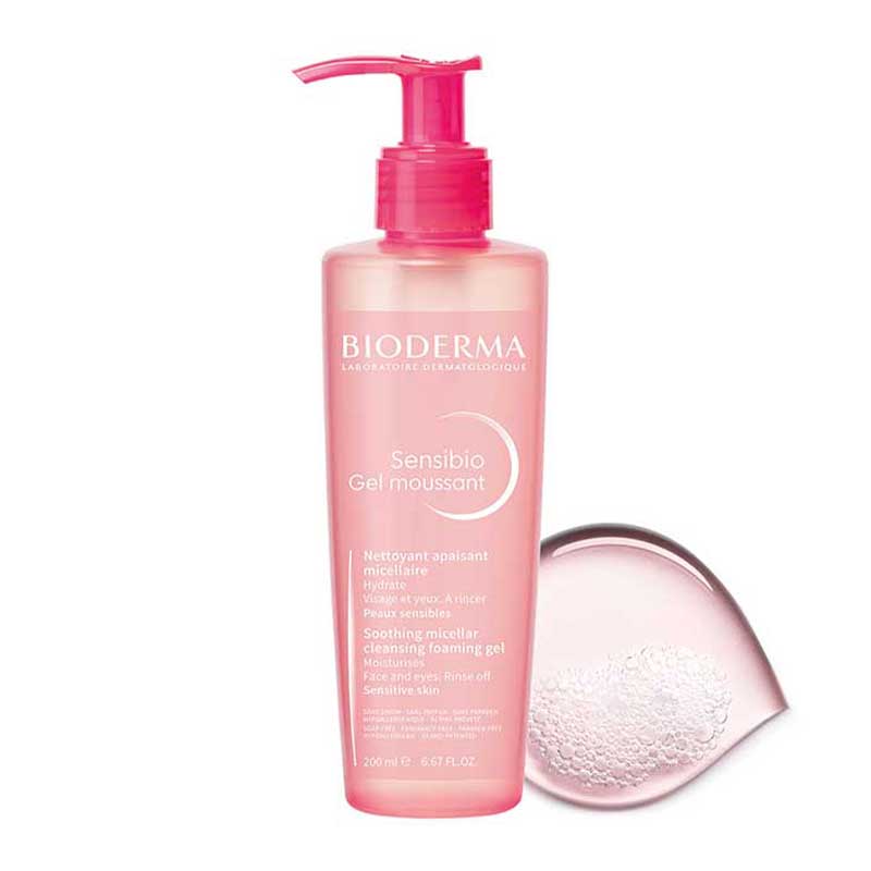 Bioderma Sensibio H2O Micellar Water - Gentle Cleansing Foam for Sensitive Skin | Makeup Remover & Daily Facial Cleanser | Perfect for Travel & On-the-Go Skincare