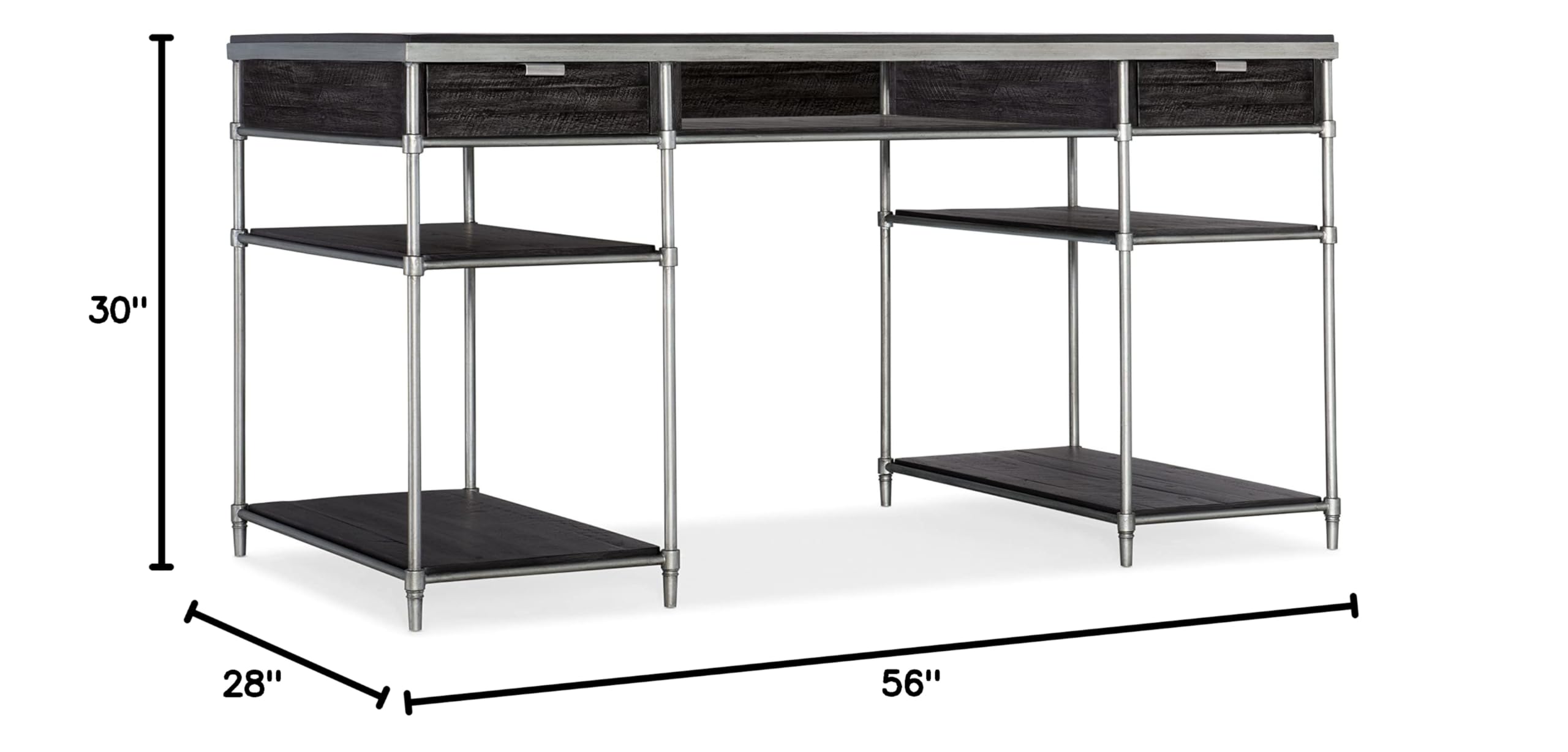 Hooker Furniture St. Armand Writing Desk - Home Office Desk with Drawers, Modern Wooden Desk for Study Room & Workspace - Perfect for Remote Work, Online Classes & Small Office Setup