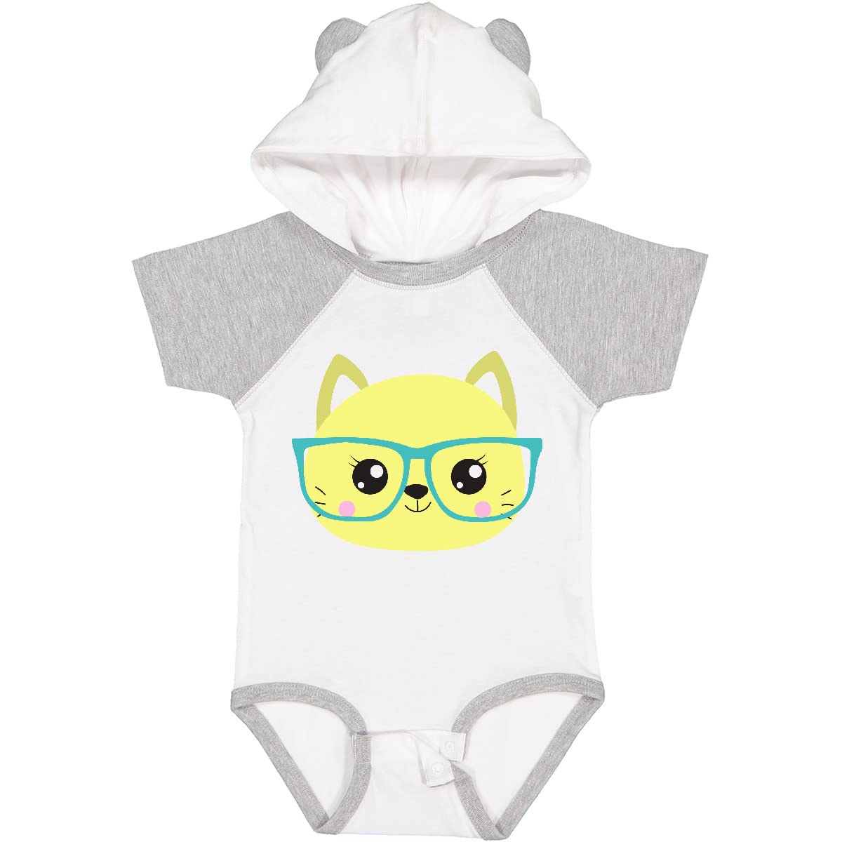 Hipster Cat Bodysuit - Cute Kitten with Glasses for Baby Outfits