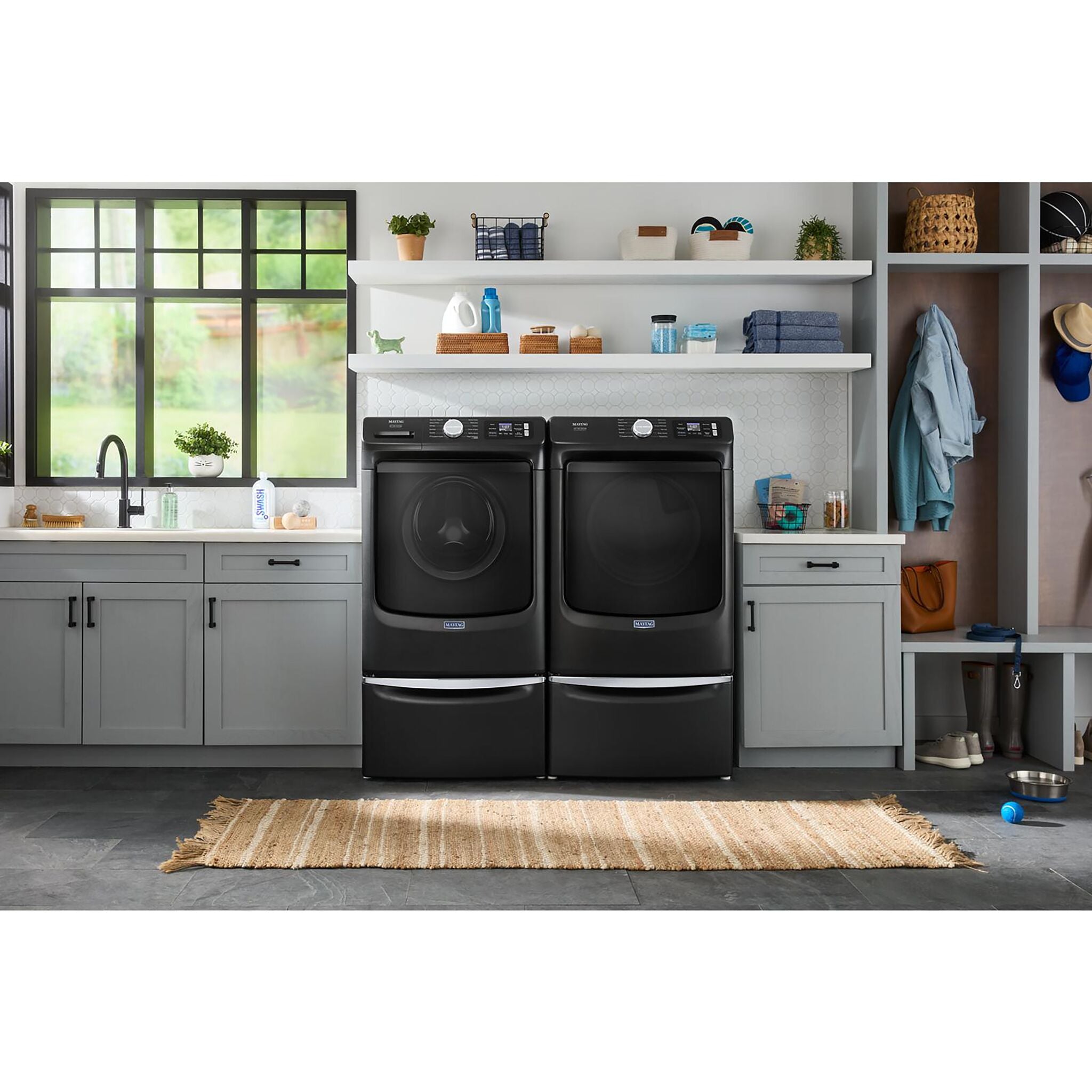 Maytag 7.4 Cu.Ft. Volcano Black Electric Dryer with Pet Pro - YMED7020RU | Large Capacity Laundry Dryer for Homes with Pets | Fast Drying for Bedding, Towels & Pet Hair Removal