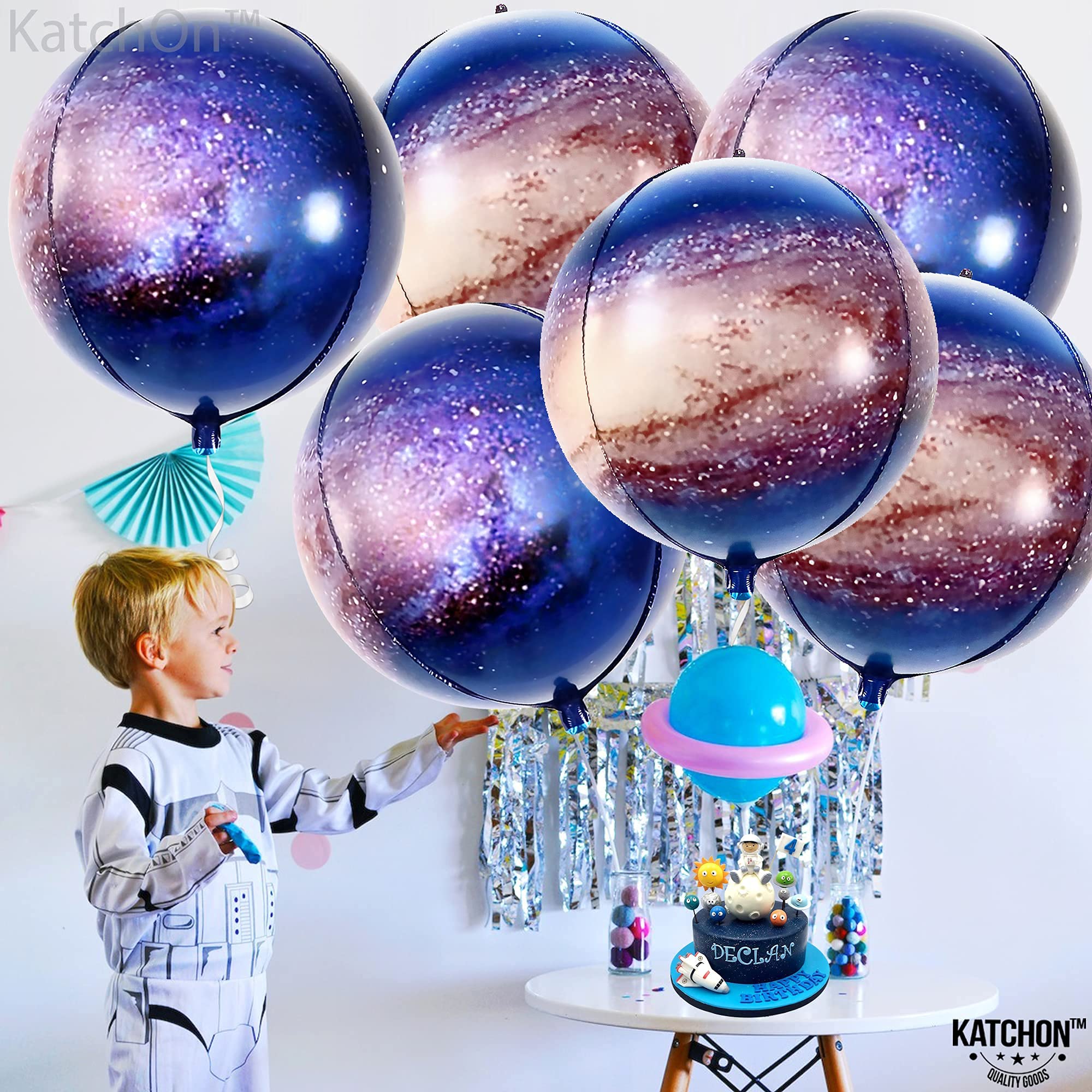 18-Piece Galaxy & Earth Balloon Set - 22 Inch Space-Themed Party Decorations for Travel, Back to School, Galaxy Parties & Classroom Decor | Perfect for Birthday, Graduation & Themed Events