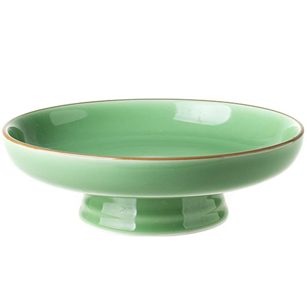 Ceramic Pedestal Bowl - Elegant Round Footed Fruit Dish for Dessert Display, Kitchen Counter Centerpiece & Table Decor | Perfect for Serving Fruits, Snacks, and Party Appetizers at Home Entertaining