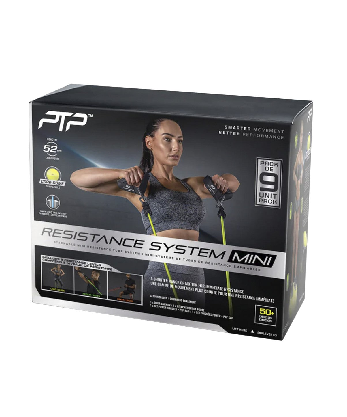 Mini Resistance System - Portable Exercise Bands for Home & Gym Workouts - Perfect for Strength Training, Yoga & Physical Therapy
