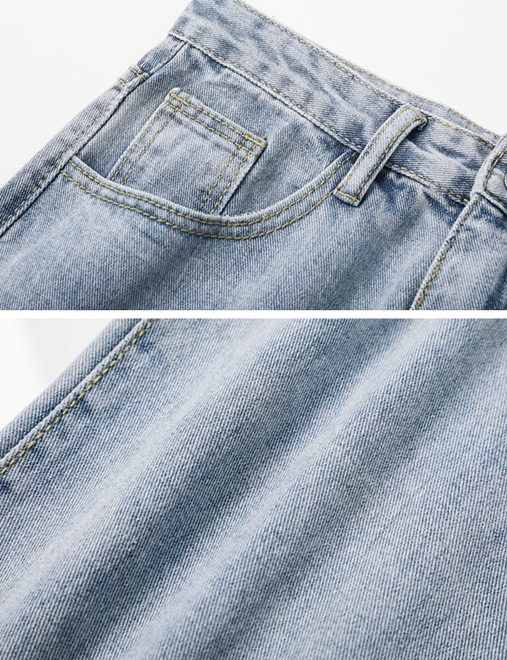 Rexcyril Men's Loose Fit Straight Leg Denim Jeans - Baggy Wide Leg Casual Pants for Everyday Wear | Comfortable & Stylish Streetwear for Urban Fashion