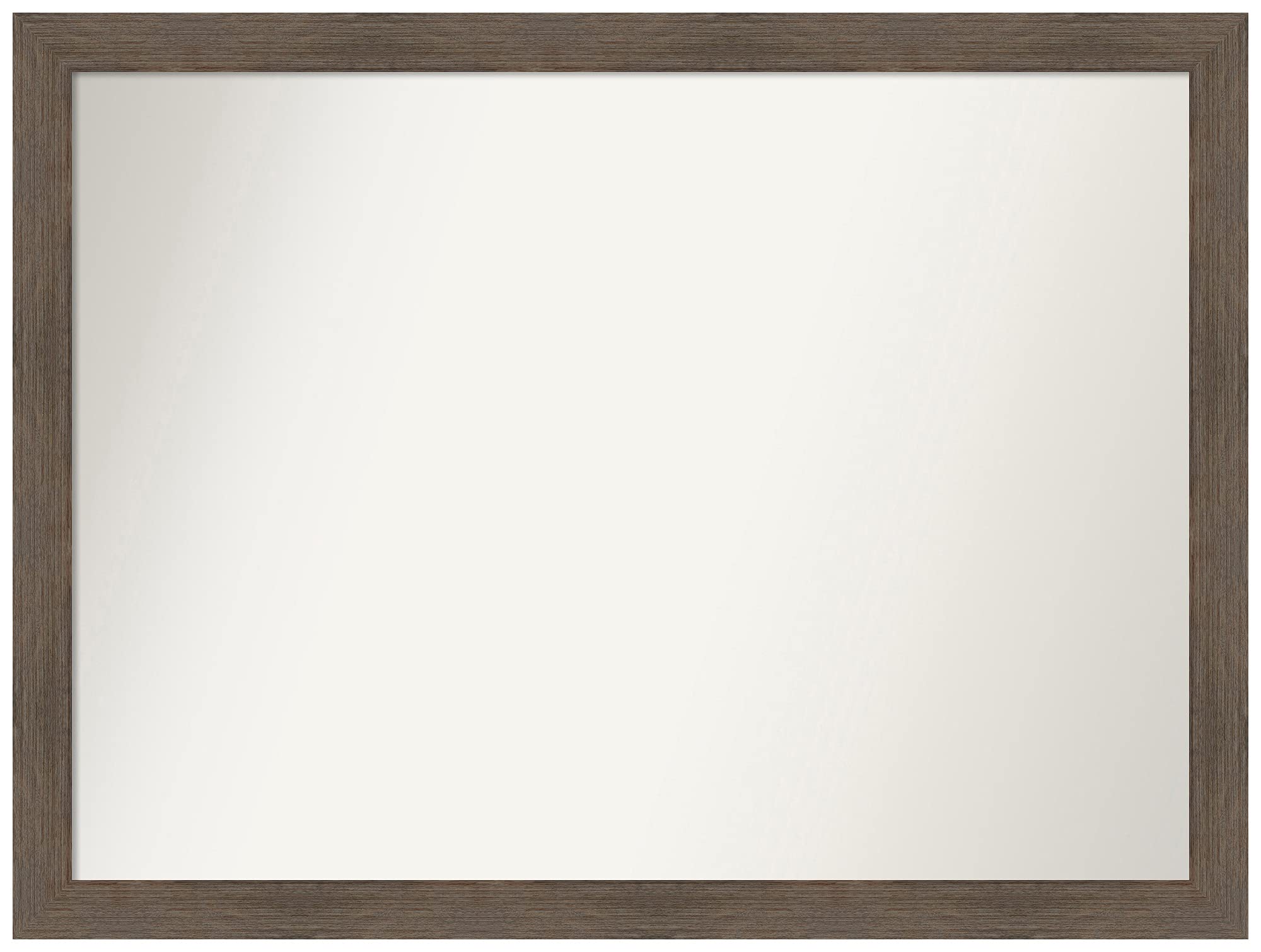 Amanti Art 27x36 Inch Non-Beveled Custom Wall Mirror with Hardwood Mocha Narrow Frame - Elegant Brown Bathroom Mirror for Vanity, Bedroom & Entryway - Available in Various Custom Sizes