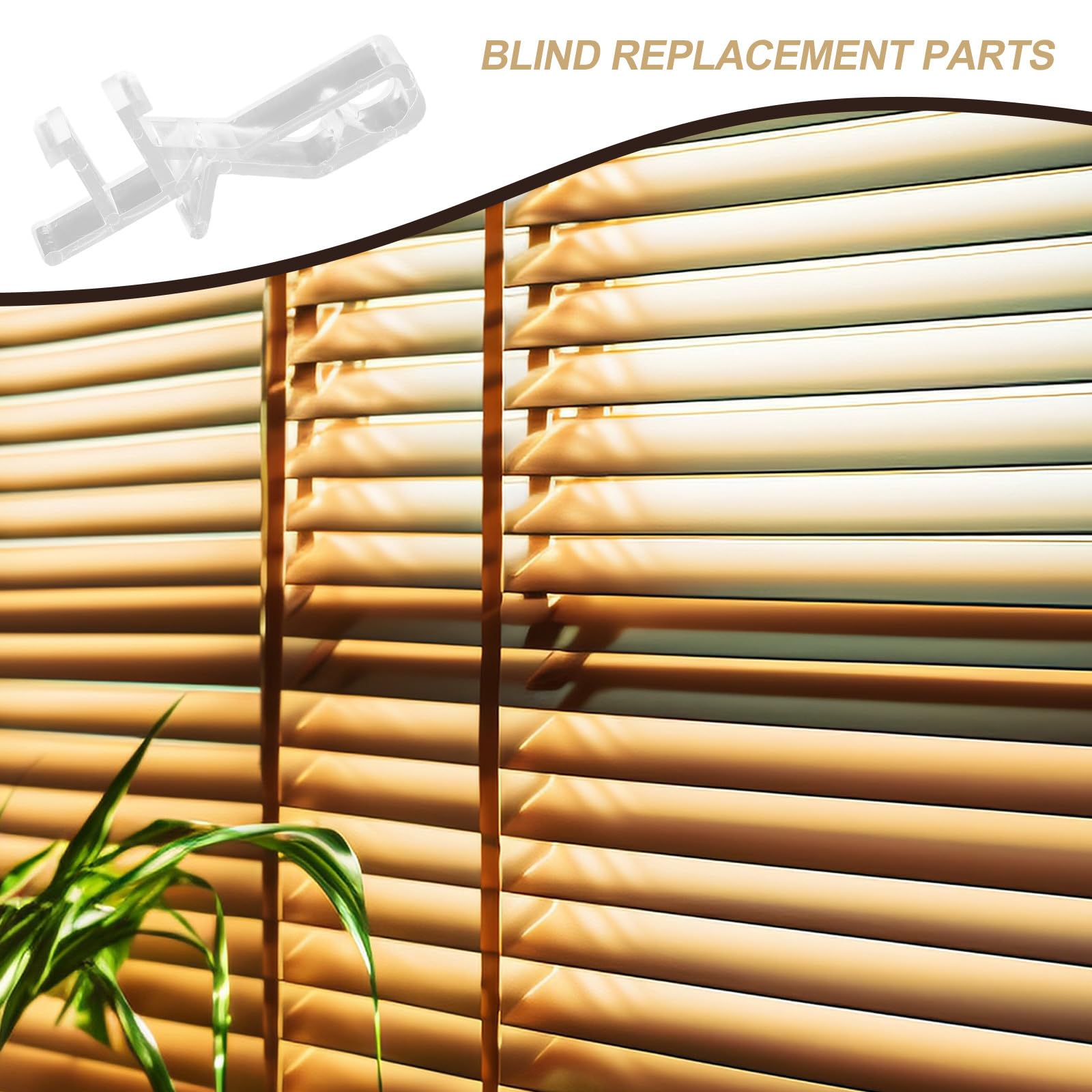 20PCS Hidden Valance Clips for Horizontal Blinds - Invisible Blind Retainer Clamps, Replacement Window Valance Clips for Home & Office (Perfect for Living Room, Bedroom, Kitchen Window Treatments)