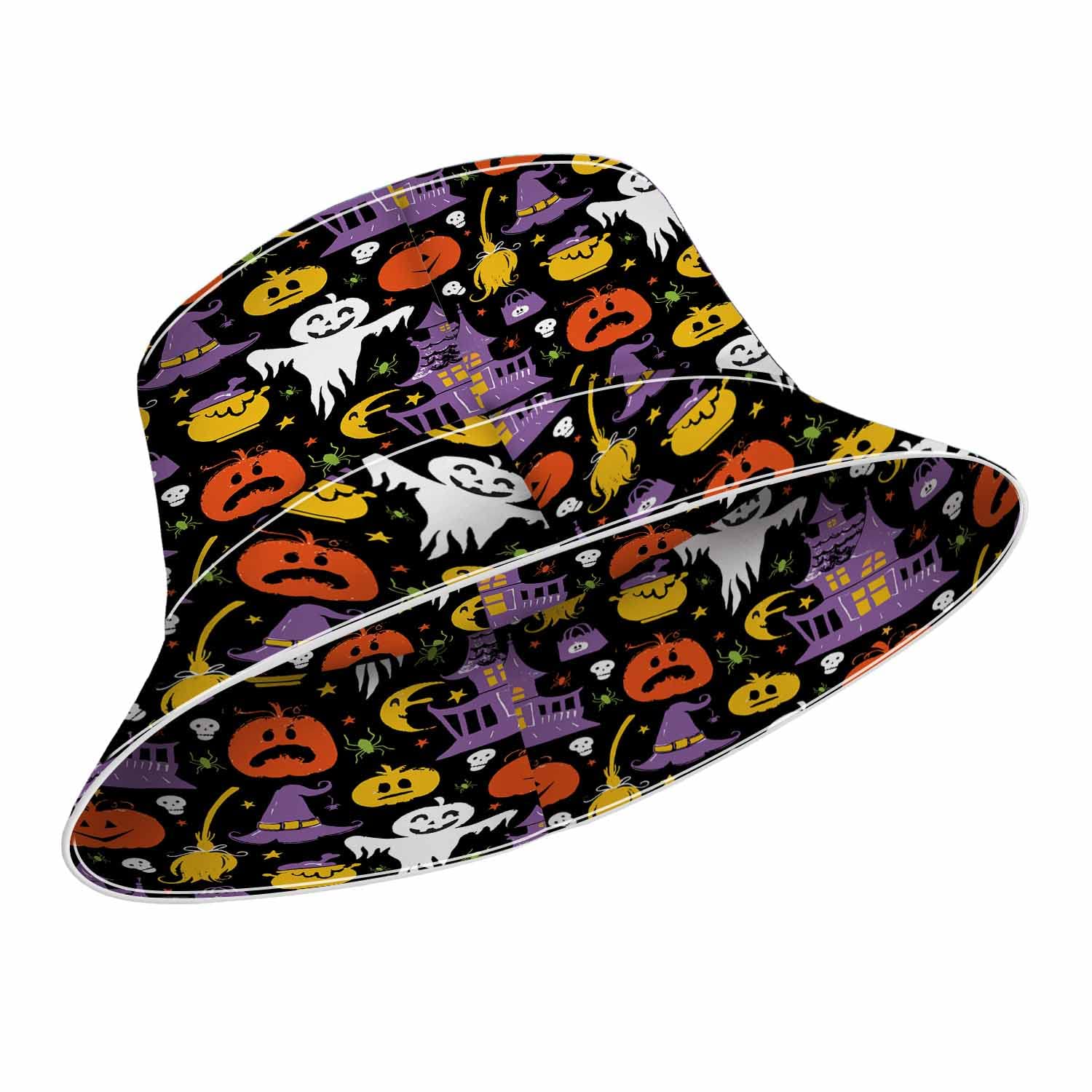 WONDERTIFY White Tulips Bucket Hat for Women - Summer Floral Sun Hat with Wide Brim - Perfect for Beach, Garden, and Outdoor Activities