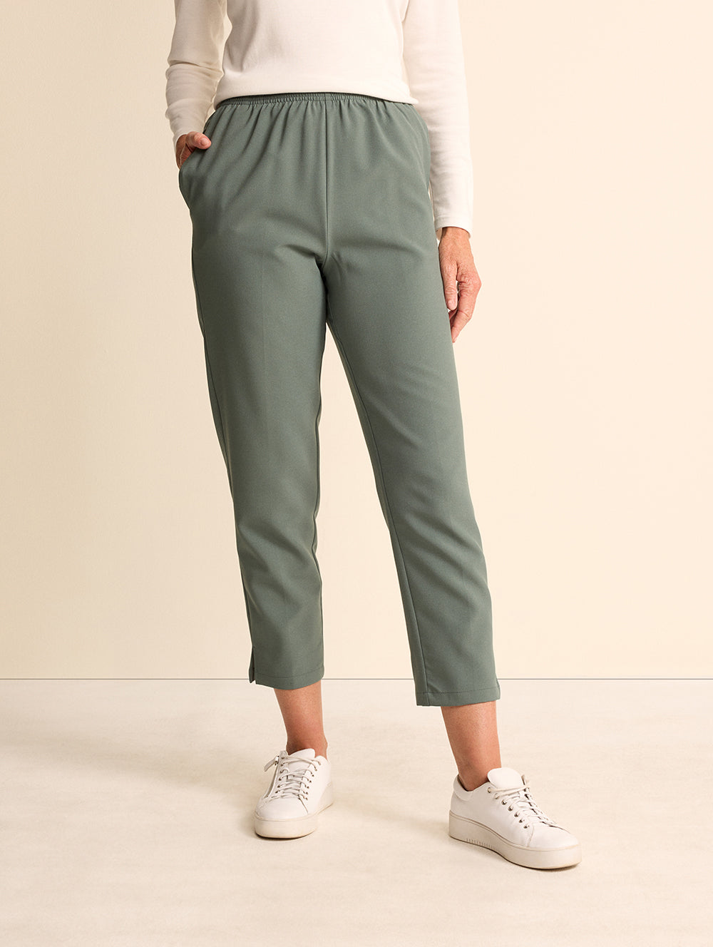 Bi Stretch Short Length Pants for Women - Comfortable & Stylish Casual Wear for Yoga, Running & Everyday Use