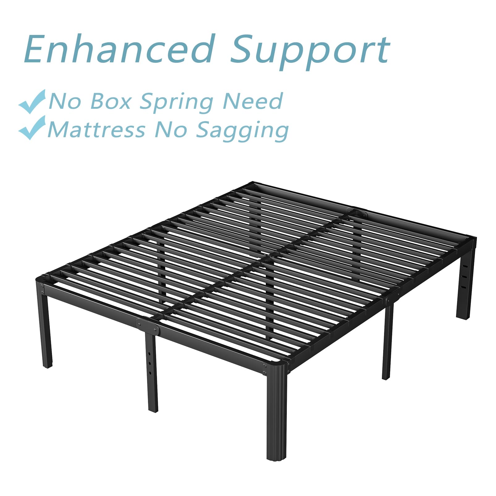 Heavy Duty Metal Slats for Full Size Bed - Full Bed Slats Replacement Kit with Enhanced Support & Easy Assembly - Perfect for Platform Beds, Adjustable Bases & Mattress Support