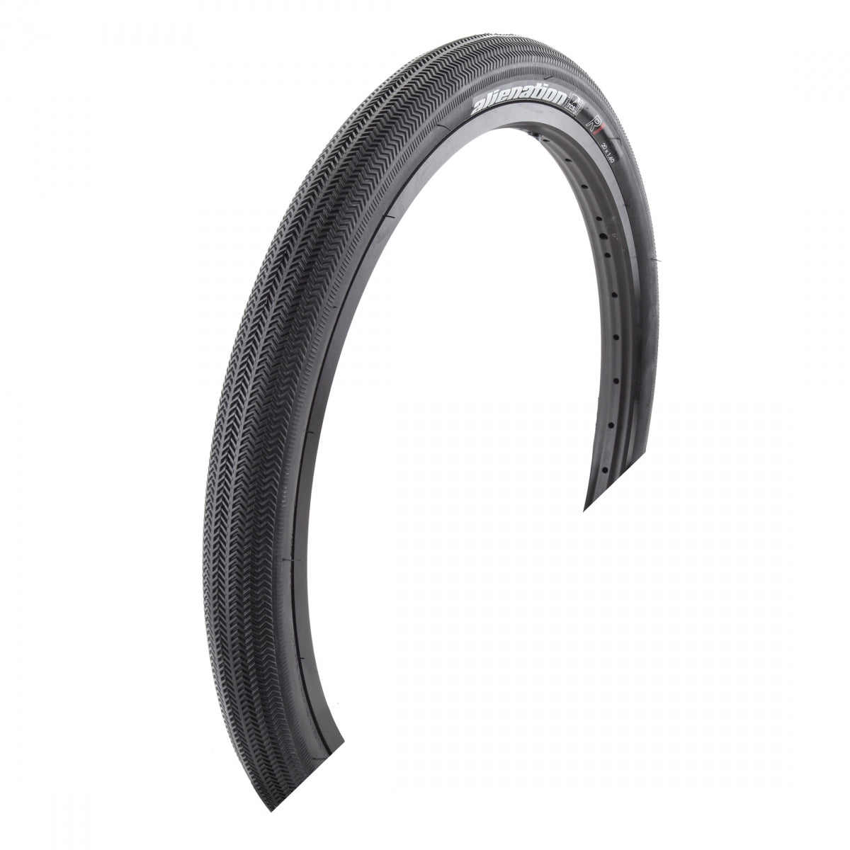 Alienation TCS R1 Tubeless Folding Bike Tire - 20x1.6 Black, 120TPI Dual Compound for BMX & Urban Riding | Durable Performance for Street & Park Cycling