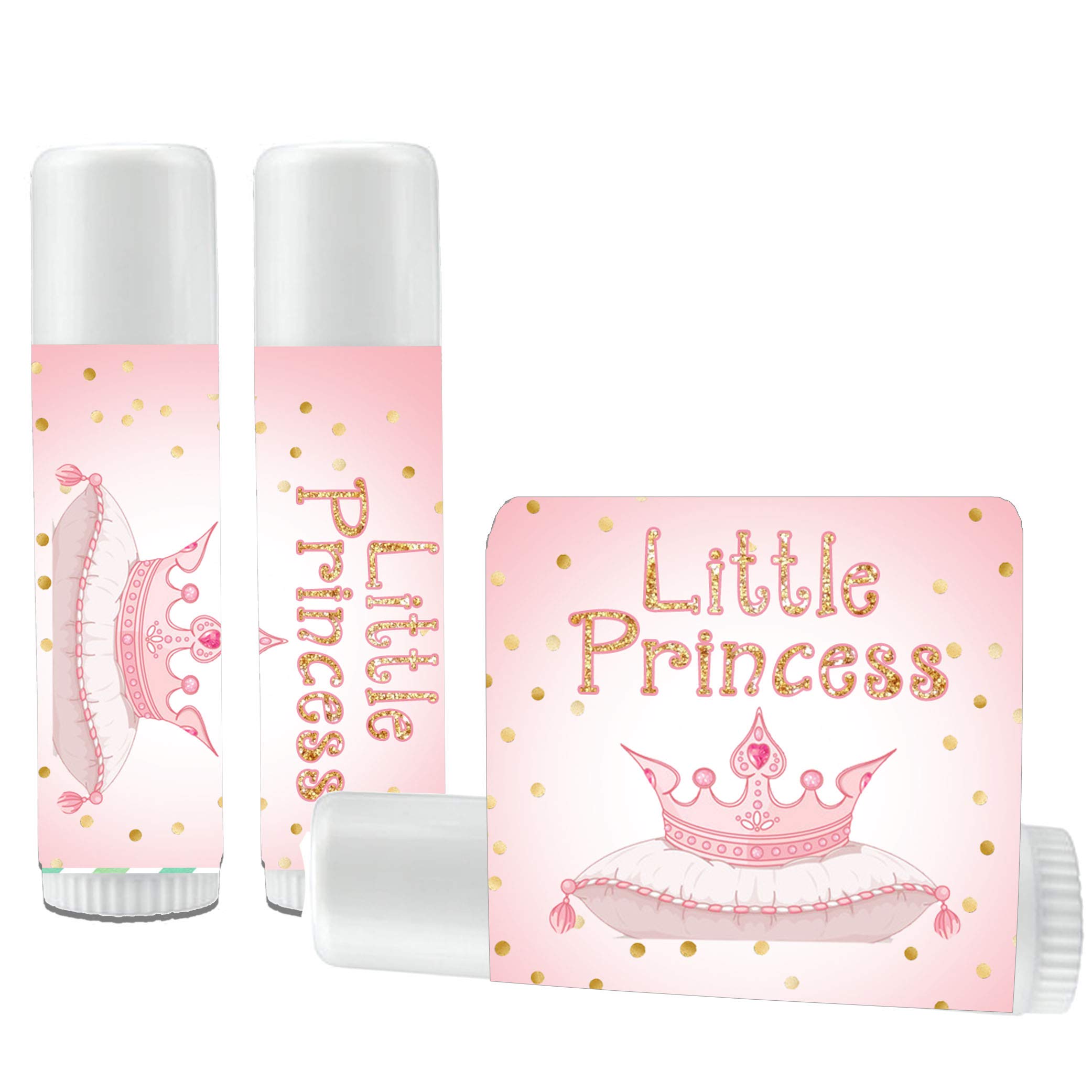 12 Little Princess Lip Balms - Cute Lip Care for Kids - Perfect for Princess Baby Showers, Birthday Parties & Party Favors - Hydrating & Fun Lip Balm for Girls
