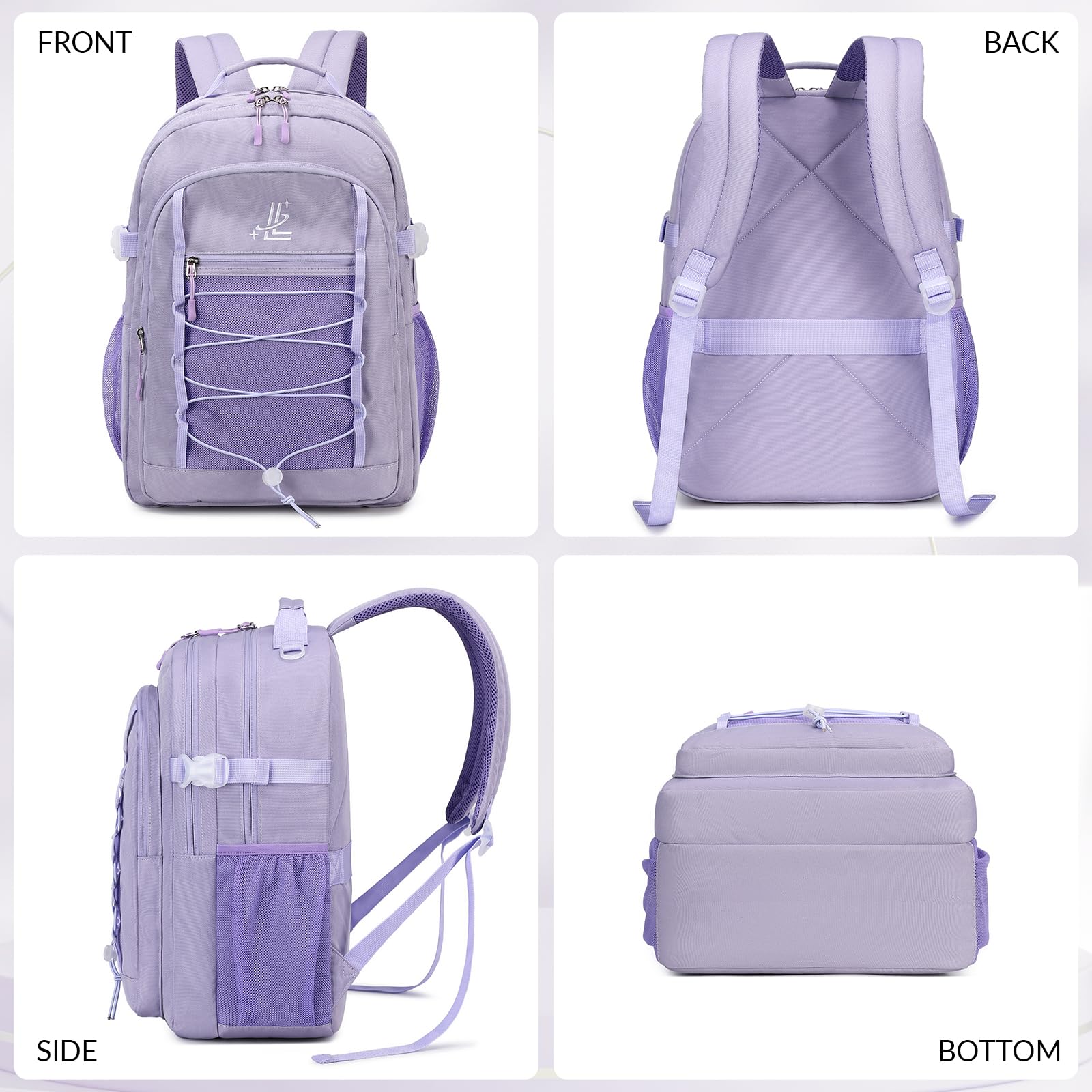 Lanola Durable Travel Backpack for Men & Women - Lightweight College Student Backpack, Middle School Bag - Gray Blue | Perfect for Commuting, Campus Life & Weekend Getaways