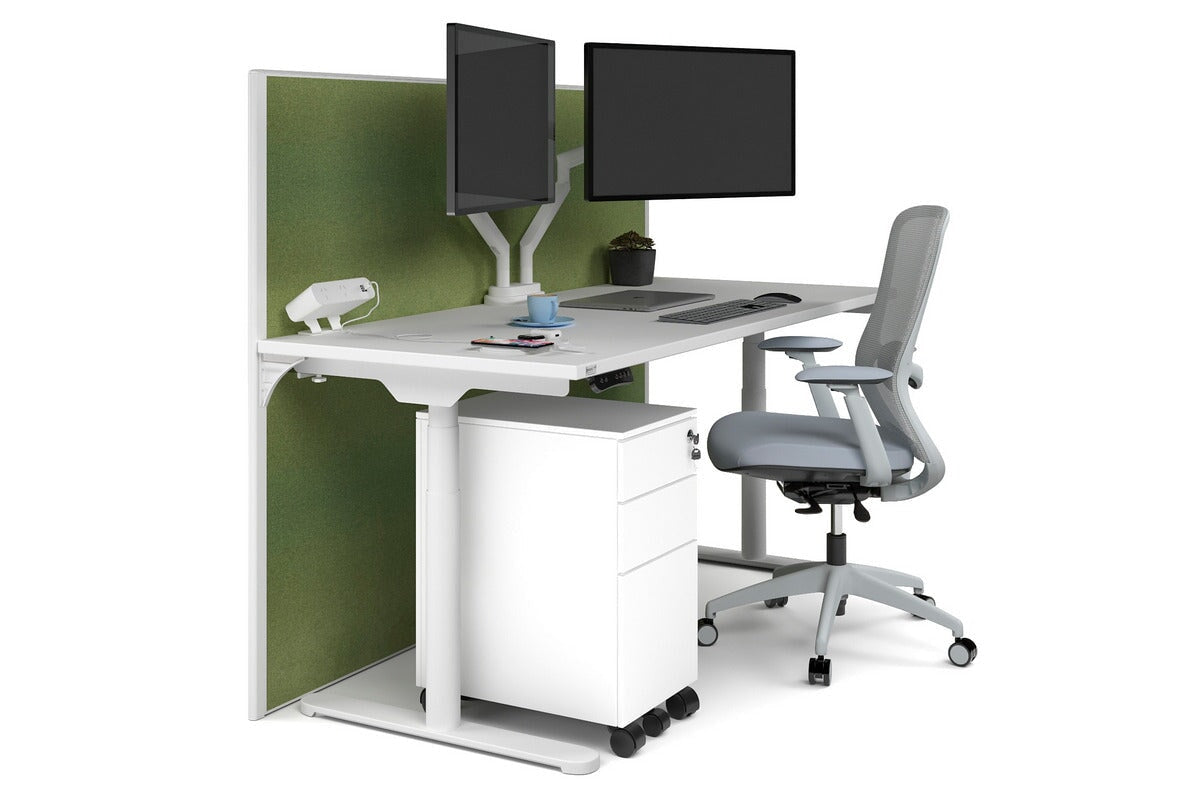Flexi Premium Height Adjustable Single Workstation [1800L x 700W] - Ergonomic Standing Desk for Home Office, Gaming & Study - Electric Sit Stand Desk with Memory Function