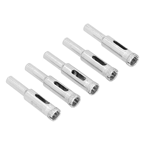 5-Piece Ceramic Tile & Glass Drill Bit Set - Triangle Shank Hole Opening Tool for Drilling Porcelain, Marble, Mosaic (Perfect for Bathroom Renovation & DIY Home Projects)