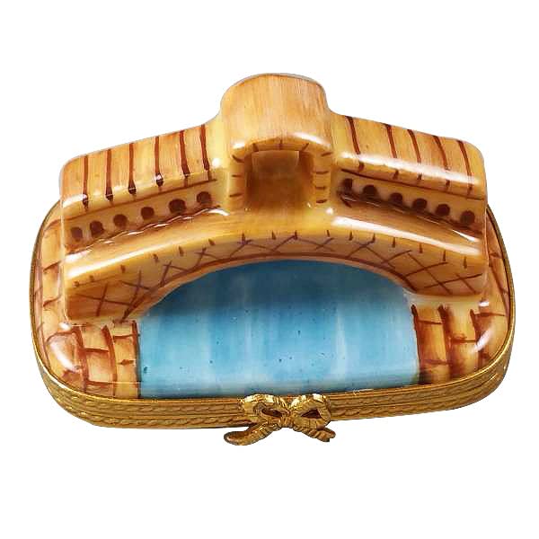 Rochard Rialto Bridge Venice Limoges Porcelain Trinket Box - Hand-Painted Collectible Gift for Home Decor & Jewelry Storage