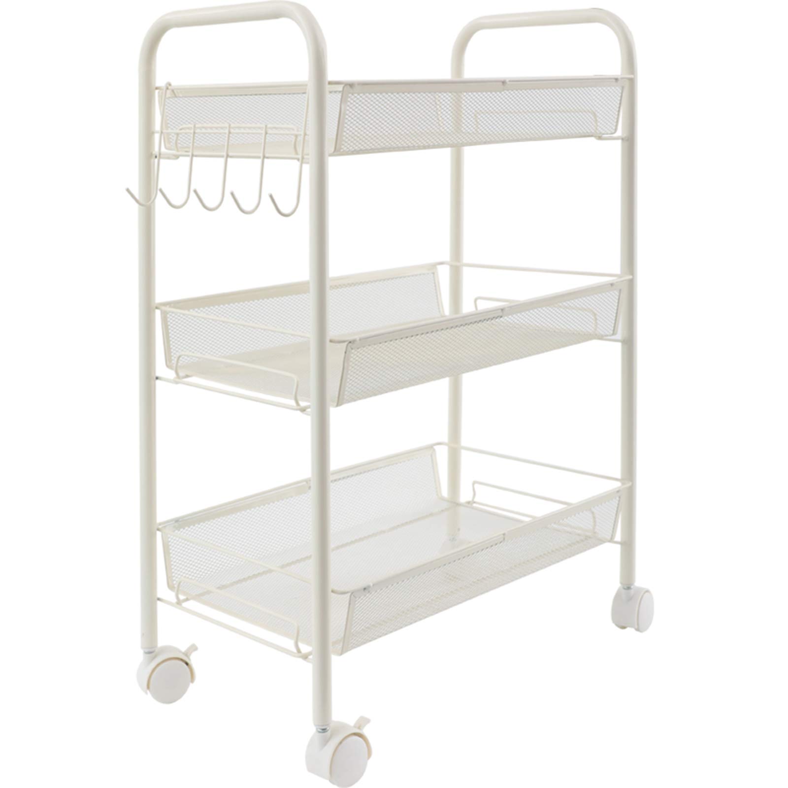 Professional Salon & SPA Rolling Trolley Cart - 3-Tier Black Beauty Storage Organizer with Wheels for Hairdressing, Tattoo & Nail Equipment | Perfect for Salon, Home Spa & Mobile Beauty Services