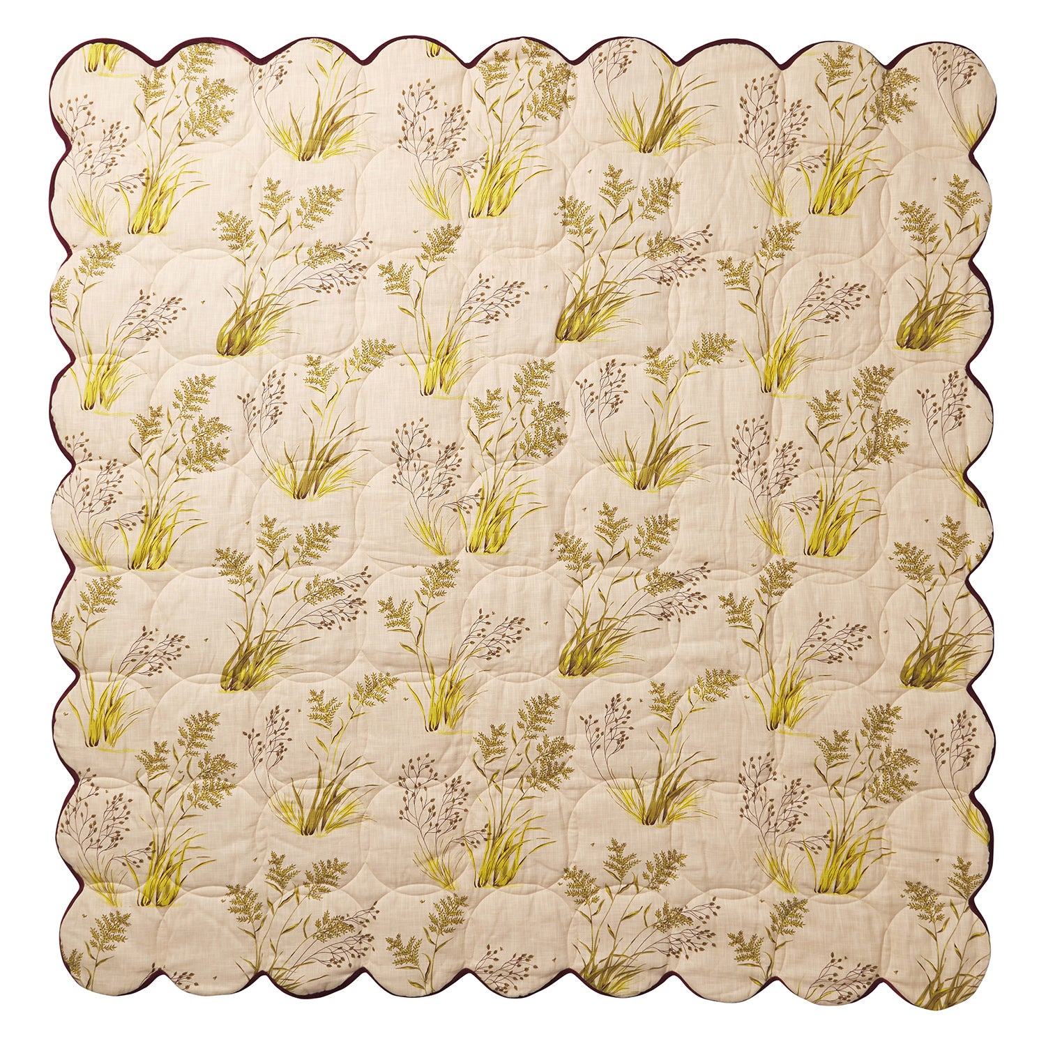 Adelyn Scalloped Quilted Coverlet - Luxury Bedspread with Elegant Stitching, Soft & Breathable for All Seasons | Perfect for Master Bedroom, Guest Room & Cozy Home Decor