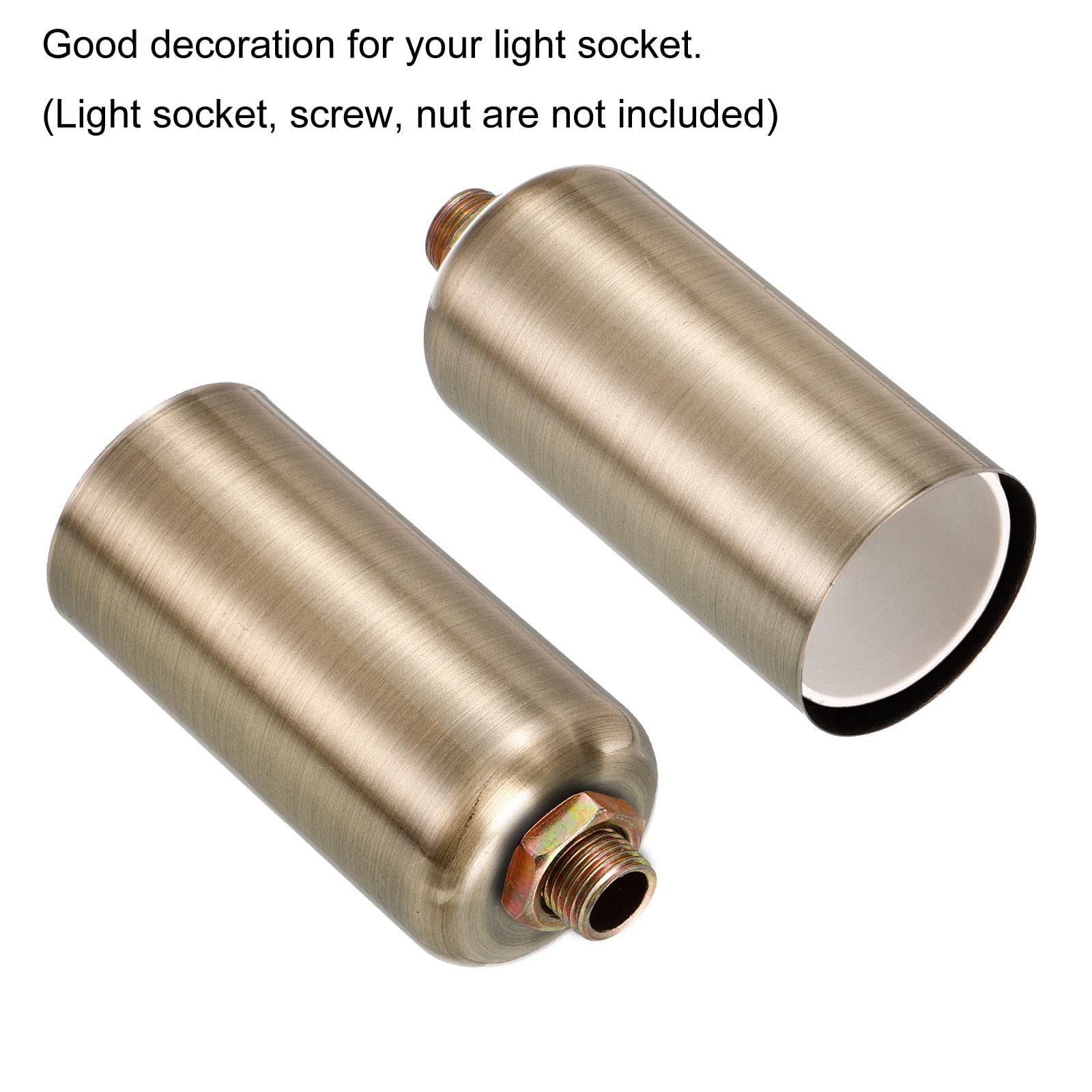6 Pack PATIKIL E14 Lamp Socket Cup - Bronze Lamp Base Holder Cover Sleeve for Chandelier, Wall & Ceiling Lights | Decorative Lighting Accessories for Home, Bedroom, Living Room, Dining Room