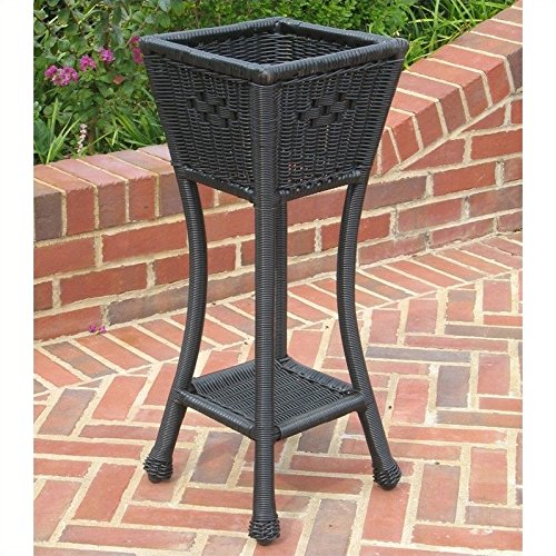 Antique Black Chelsea Outdoor Plant Stand - Durable Metal Garden Decor for Patio, Balcony & Backyard - International Caravan