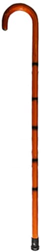 Premium Solid Wood Walking Cane - Comfortable & Durable Crook Handle Cane with Anti-Slip Rubber Tip - Lightweight Bamboo Walking Stick for Men & Women - Ideal for Hiking, Elderly Support & Fashion Accessory