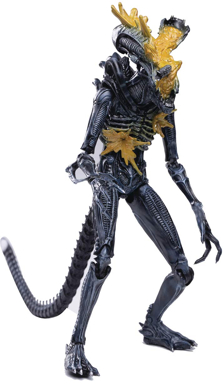 Hiya Toys Aliens: Headshot Alien Warrior 1:18 Scale Action Figure - Highly Detailed Collectible Model for Sci-Fi Fans & Movie Enthusiasts - Perfect for Display, Photography & Diorama Scenes