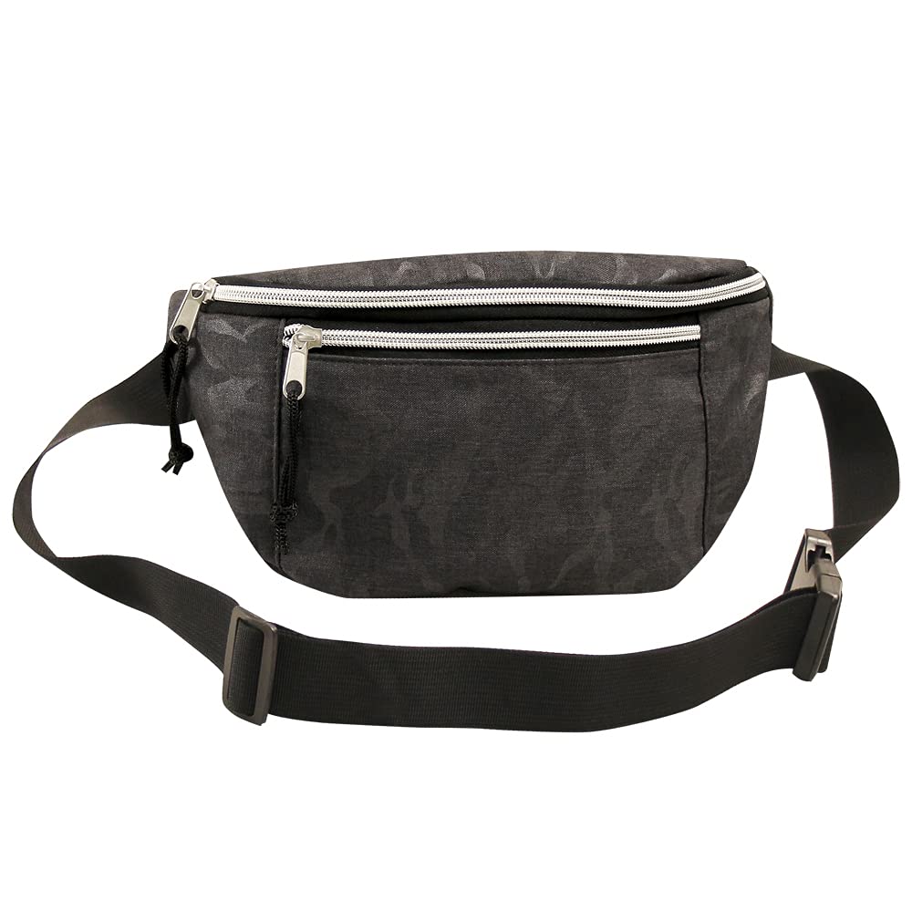 Preferred Nation RFID Blocking Slim Fanny Pack (Set of 2) – Anti-Theft Waist Pack for Running, Outdoor Concerts, Festivals & Events – Urban Camo & Charcoal – Secure & Stylish for Travel, Commuting & Daily Use