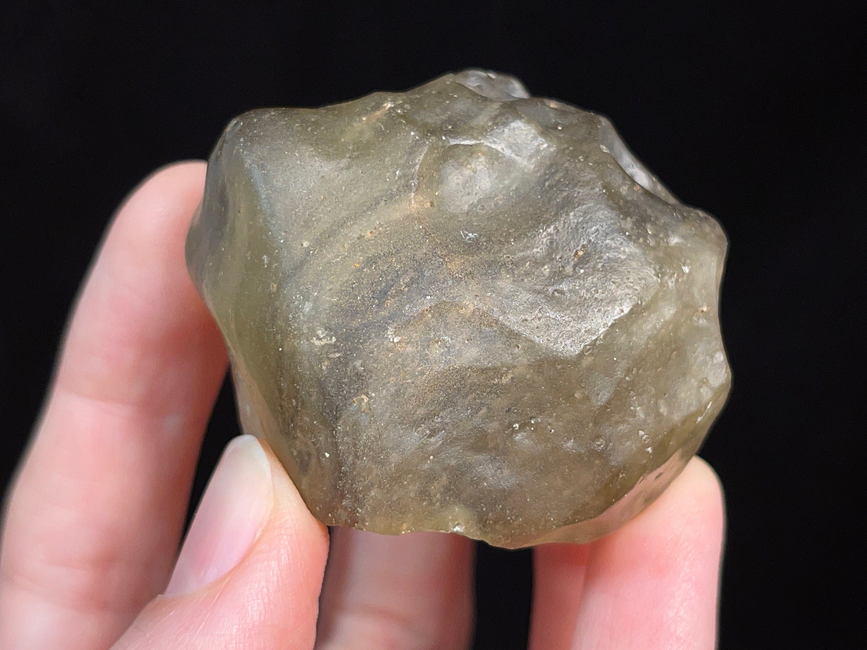 Premium Libyan Desert Glass Raw Crystal - Rare 2A Grade Large 59.8g - Natural Healing Stones for Meditation, Energy Work & Jewelry Making