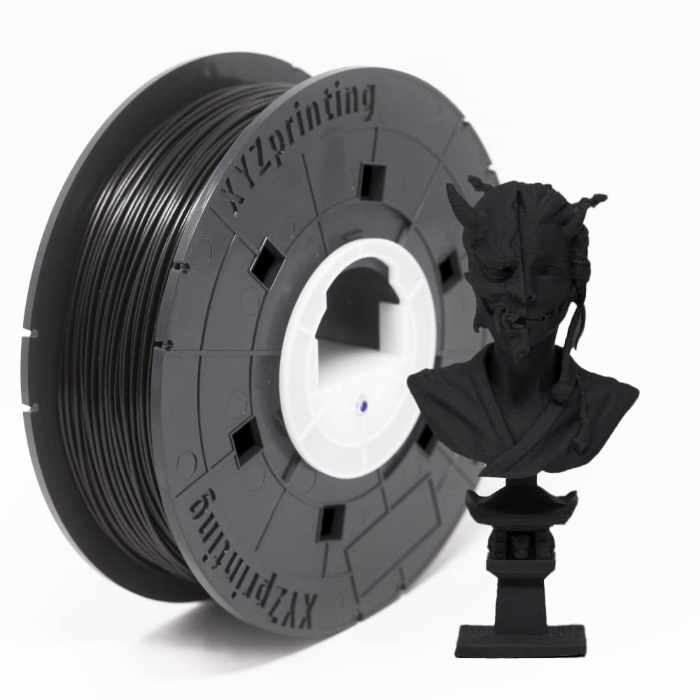 XYZPrinting ABS 3D Printer Filament 1.75mm Black - High Precision +/-0.02mm, 1kg Spool, No NFC - Perfect for 3D Printing Models, Prototypes & DIY Projects