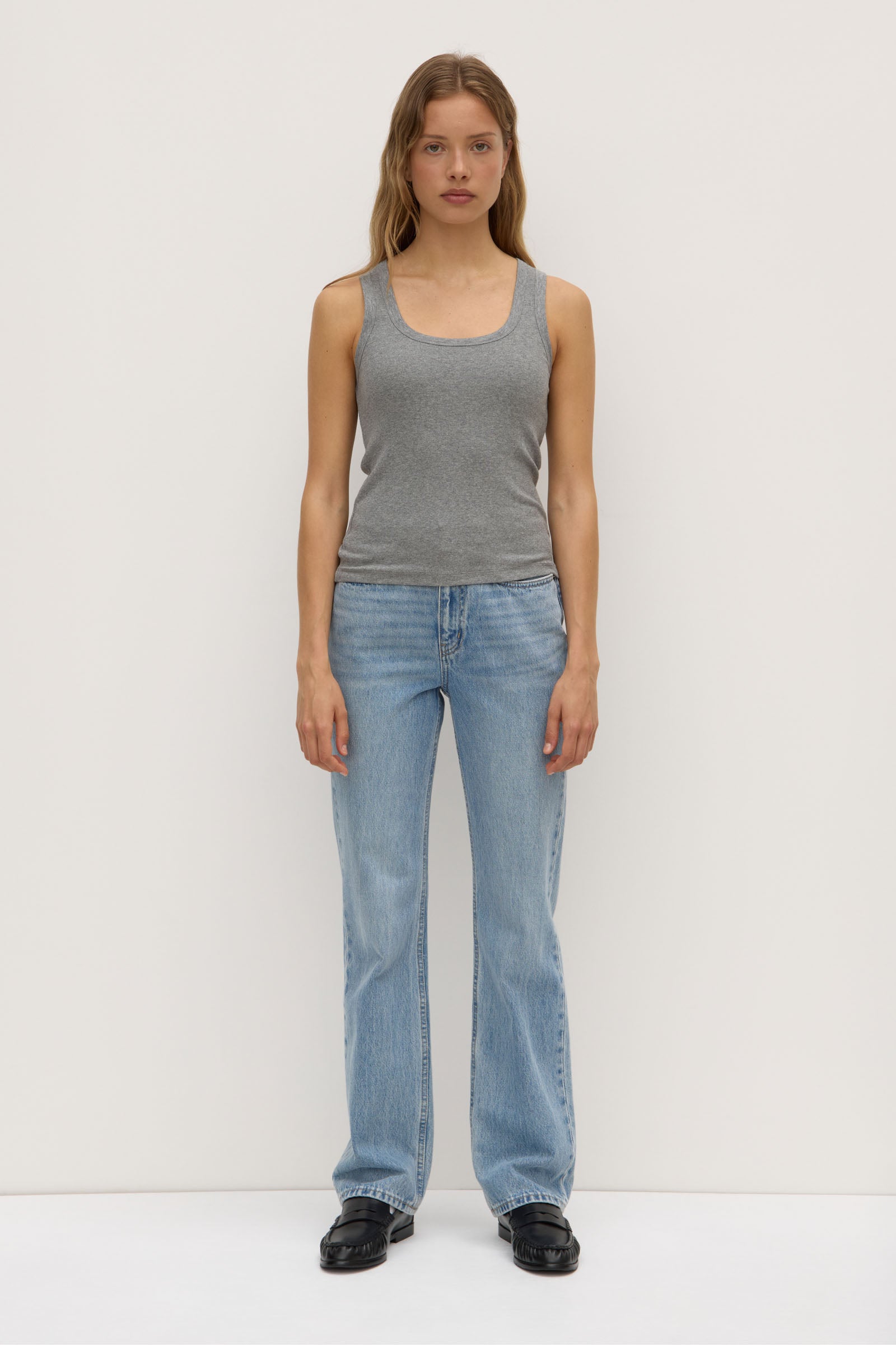 Robyn Scoop Neck Rib Tank Top for Women - Soft Stretchy Comfort Fit Casual & Layering - Perfect for Summer, Workout, and Everyday Wear