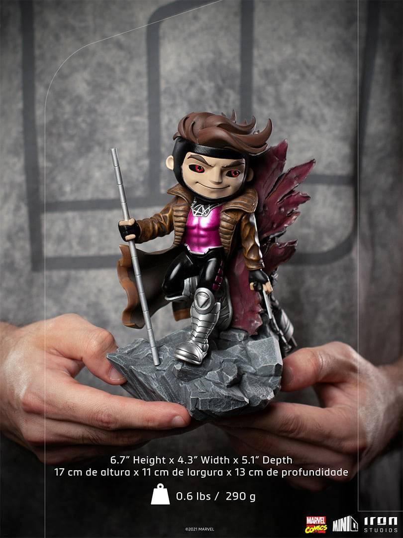 Iron Studios X-Men Gambit MiniCo Figure - Collectible Marvel Superhero Statue for Display & Home Decor