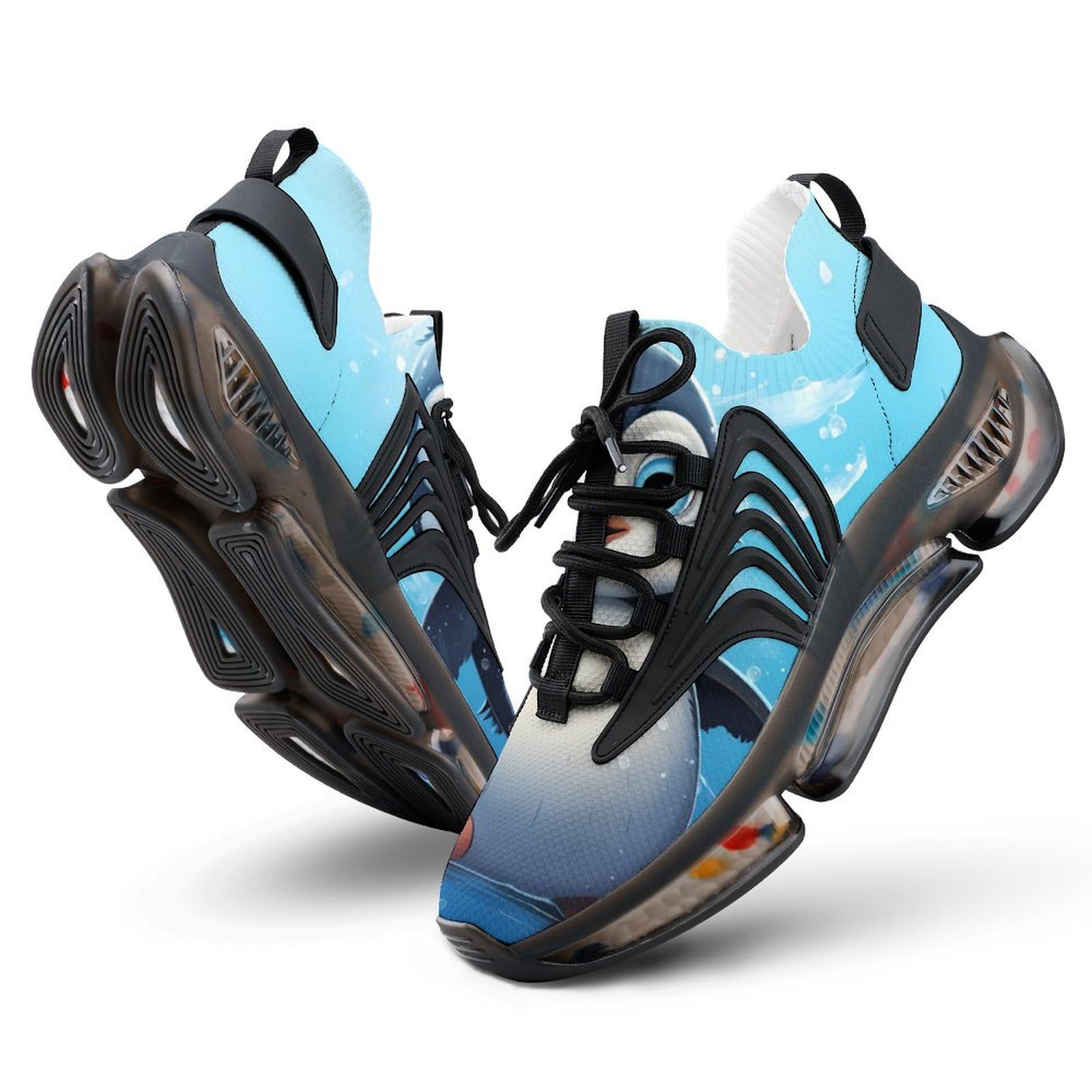 Lightweight Men's Running Shoes - Cute Penguin Design Athletic Sneakers for Gym, Hiking & Outdoor Sports | Comfortable & Fashionable Workout Shoes