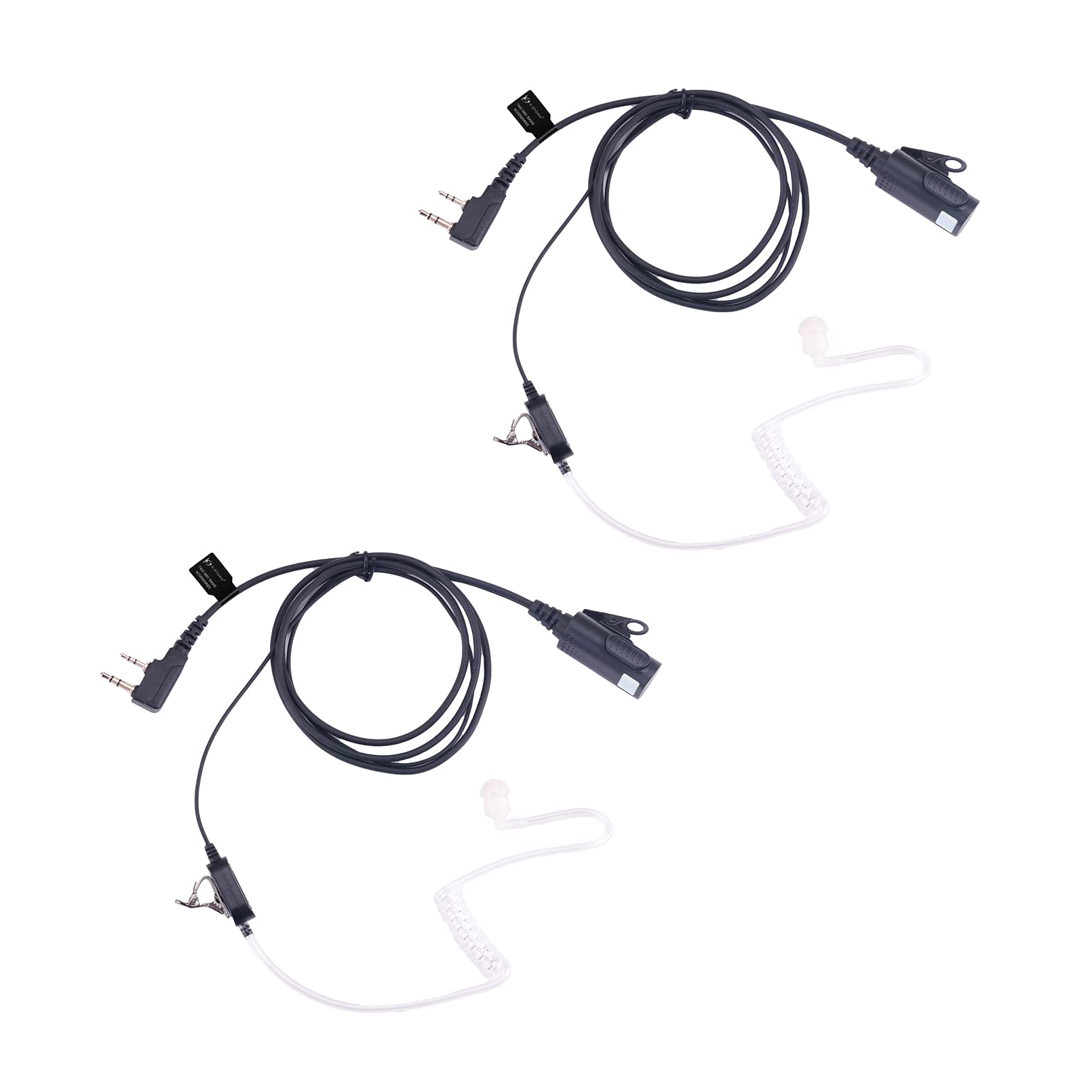Kenwood Two-Way Radio Surveillance Headset with Acoustic Tube Earpiece & MIC - Covert Communication for Security, Law Enforcement & Event Staff