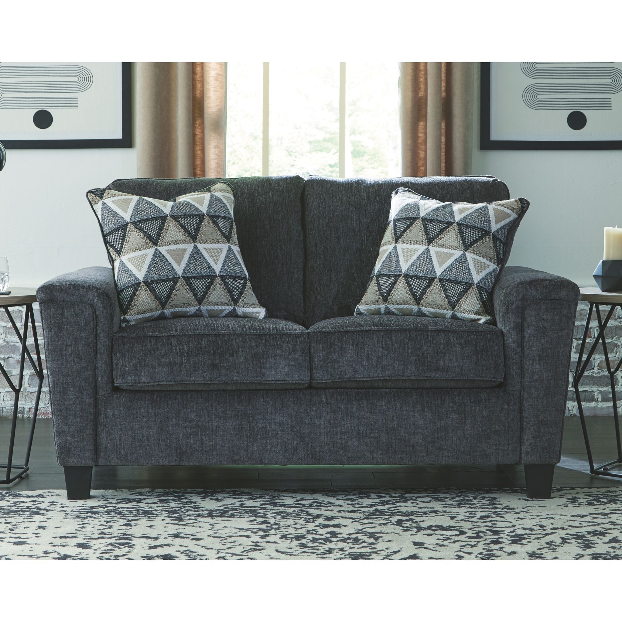 Abinger Loveseat - Modern Small Sofa for Two, Comfortable Fabric Couch for Living Room, Apartment & Office - Perfect for Cozy Seating, Relaxing & Small Spaces
