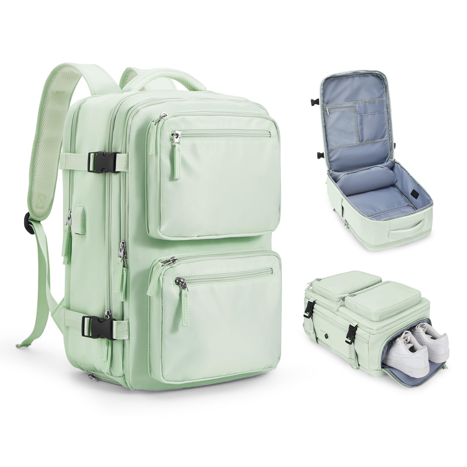 Large Travel Backpack for Men & Women - Flight Approved Carry On Backpack, Waterproof Personal Item Luggage for Air Travel - Perfect for Commuting, Hiking, Business Trips & TikTok Travel Videos