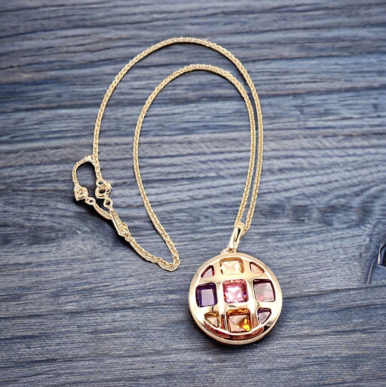 Authentic Cartier Pasha 18k Yellow Gold Necklace with Amethyst, Citrine, Garnet & Tourmaline - Certified Luxury Jewelry for Women, Perfect for Gifts, Anniversaries & Special Occasions