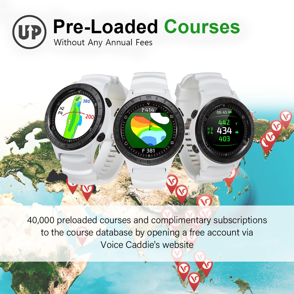 **A2 GPS Golf Watch - Lightweight Hybrid Golf GPS Watch with Slope Mode & Color Touchscreen | 40,000 Preloaded Courses, Green Undulation | Unisex Design for Men & Women | Perfect for On-Course Distance Tracking & Swing Analysis**