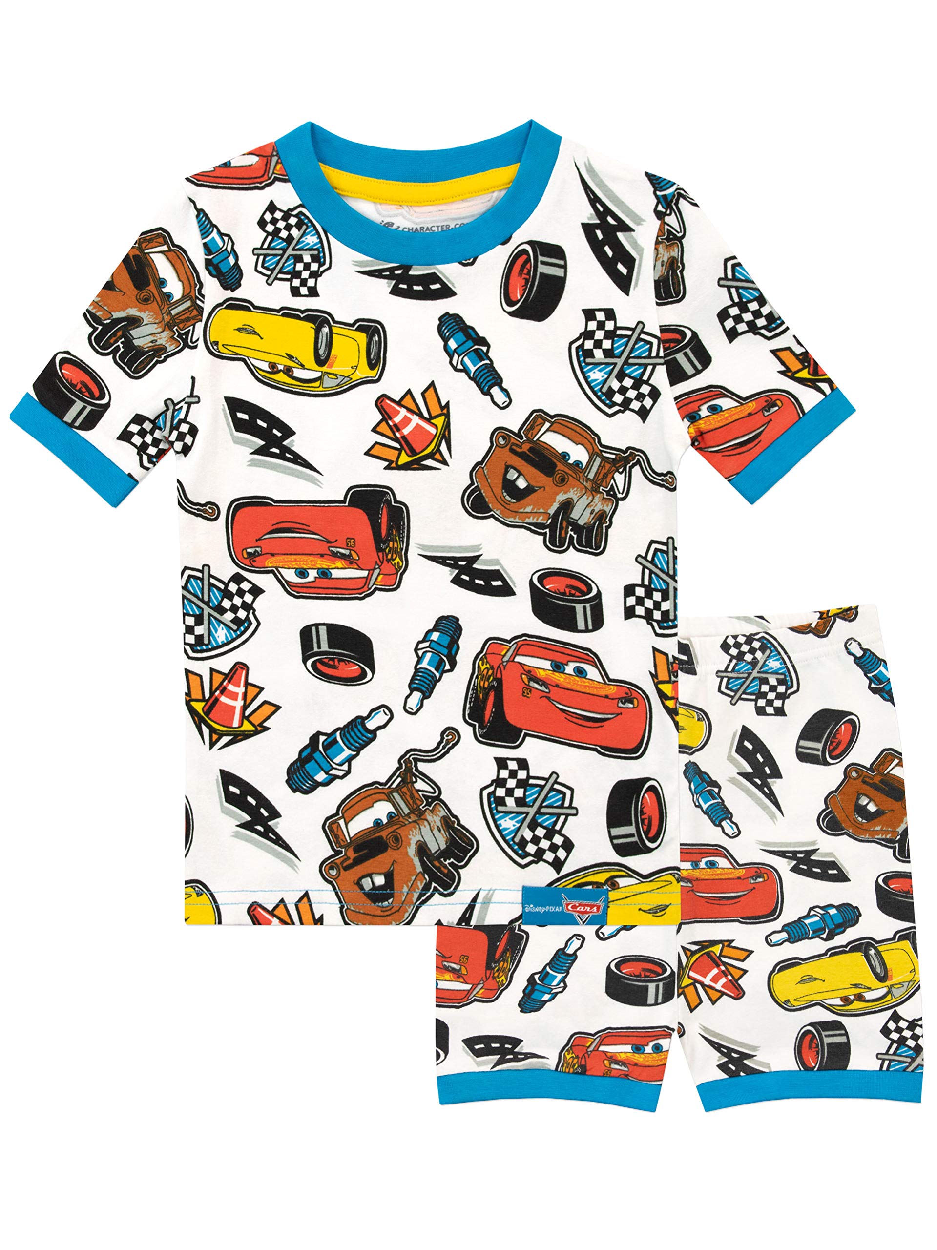 Disney Cars Lightning McQueen Boys Pajama Set - Short Sleeve Sleepwear for Kids | Perfect for Birthday Gifts, Sleepovers & Movie Nights