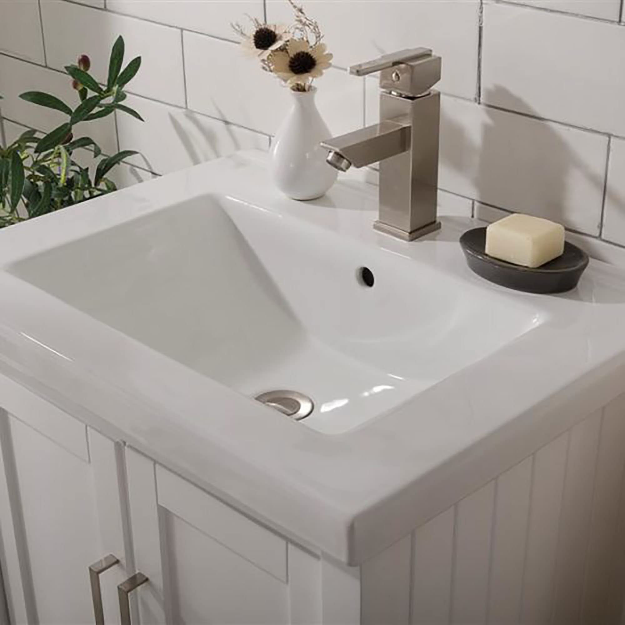 24-inch White KD Sink Vanity by Legion Furniture - Perfect for Bathroom Remodeling & Small Space Solutions