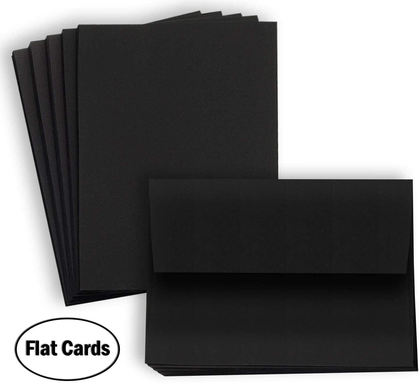 Premium 80 lb A6 Black Cardstock Paper - 4.5