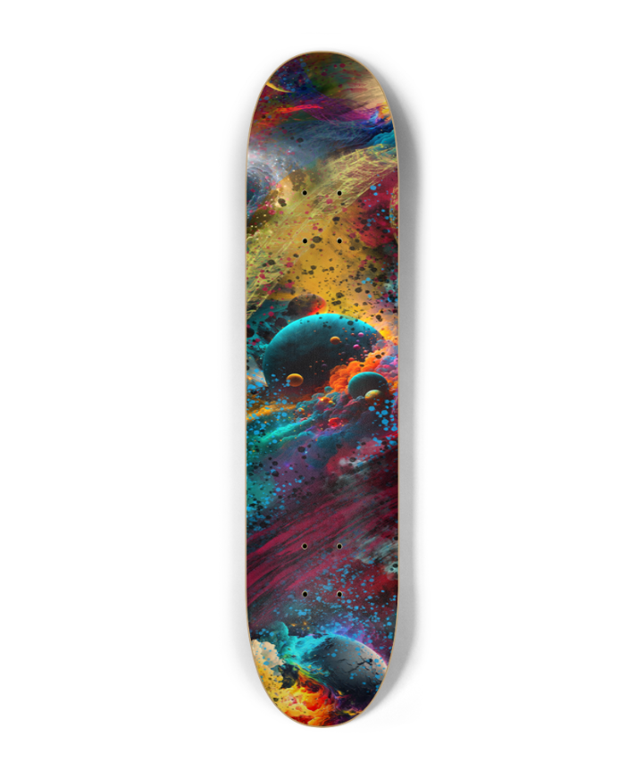 Custom BLUNT Pool Shape Hardrock Skateboard Blank Natural 8.625