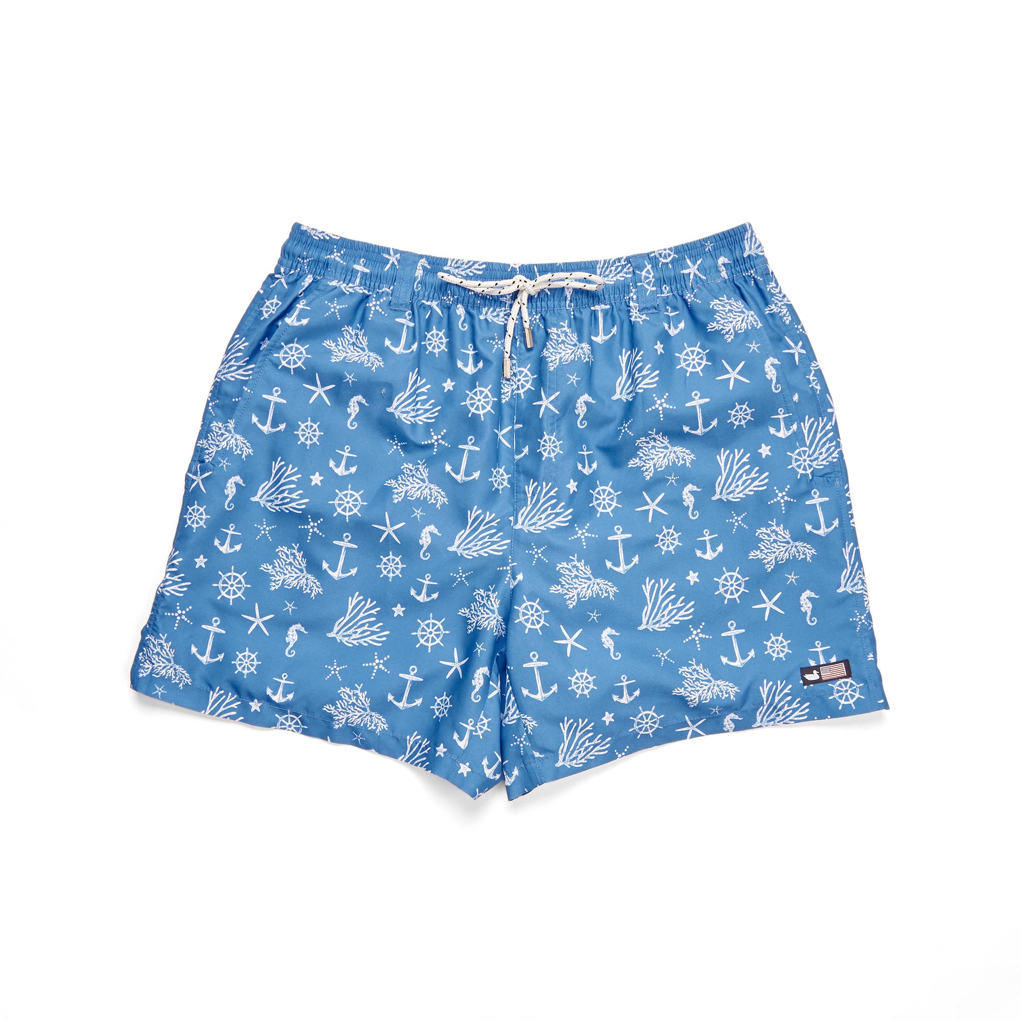 Men's Quick-Dry Swim Trunks with Anchor Print - Comfortable Beach Shorts for Swimming, Vacation & Summer Activities