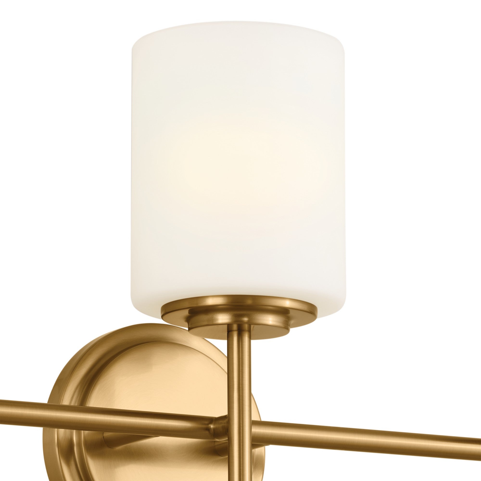 23-Inch 3-Light Bathroom Vanity Light with Satin Etched Opal Glass, Gold Finish - Modern Lighting for Bathroom, Powder Room & Dressing Area