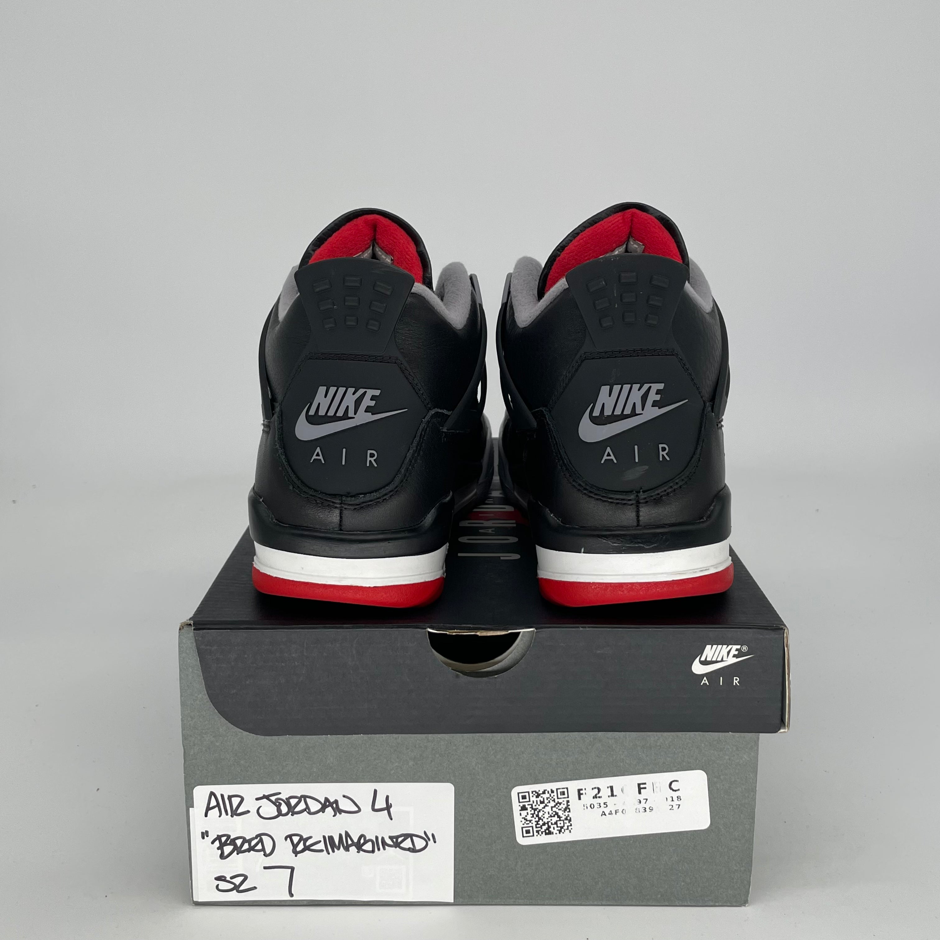 AIR JORDAN 4 BRED REIMAGINED Basketball Shoes - Men's Size 7/Women's Size 8.5 - Style Code FQ8213-006 | Perfect for Streetwear, Sneaker Collecting & Basketball Games